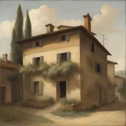 a house by Anton Domenico Gabbiani