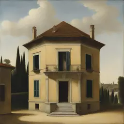 a house by Antonio Donghi