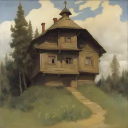 a house by Apollinary Vasnetsov