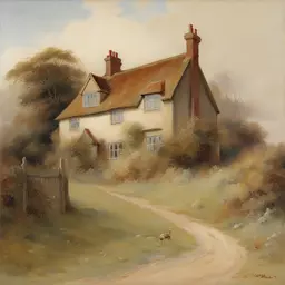 a house by Archibald Thorburn