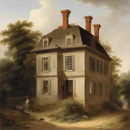 a house by August Friedrich Schenck