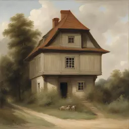 a house by August von Pettenkofen
