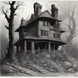 a house by Bernie Wrightson
