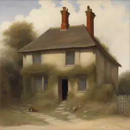a house by Briton Rivière