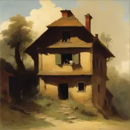 a house by Carl Spitzweg