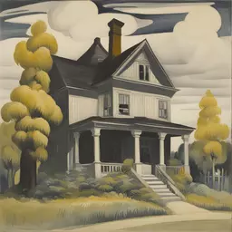 a house by Charles E. Burchfield