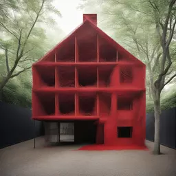 a house by Chiharu Shiota