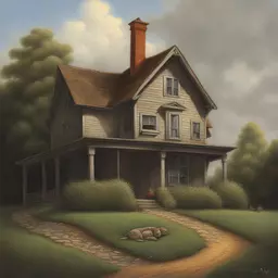 a house by David A. Hardy