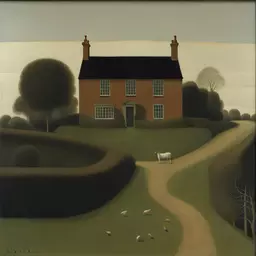 a house by David Inshaw