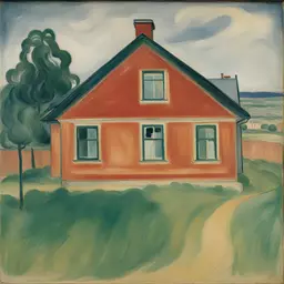 a house by Edvard Munch