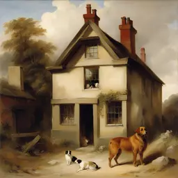 a house by Edwin Henry Landseer