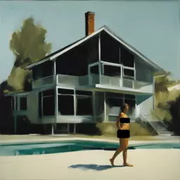 a house by Eric Fischl