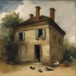 a house by Eugene Delacroix