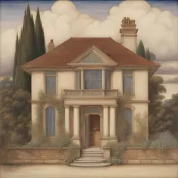 a house by Evelyn De Morgan