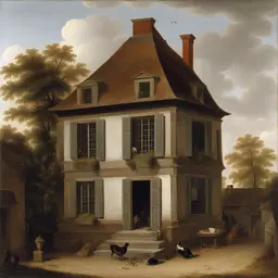a house by Ferdinand Van Kessel