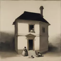 a house by Francisco De Goya