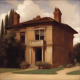 a house by Frederick Lord Leighton