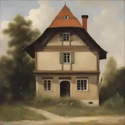 a house by Friedensreich Regentag
