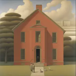a house by George Tooker