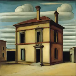 a house by Giorgio De Chirico