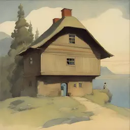 a house by Gustaf Tenggren