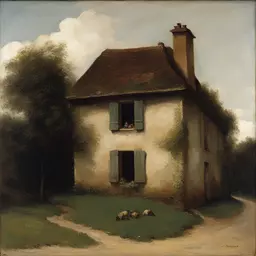 a house by Gustave Courbet