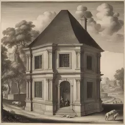 a house by Hendrick Goltzius