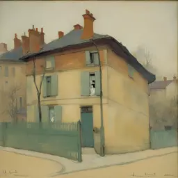 a house by Henri De Toulouse Lautrec