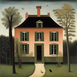 a house by Henri Rousseau