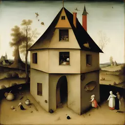 a house by Hieronymus Bosch