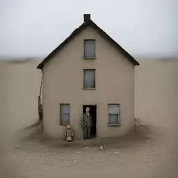 a house by Isaac Cordal