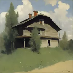 a house by Isaac Levitan