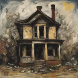 a house by Jackson Pollock