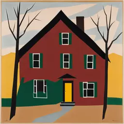 a house by Jacob Lawrence
