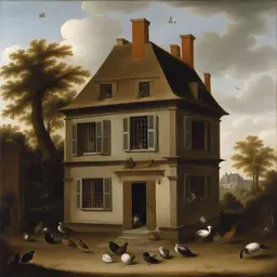 a house by Jan van Kessel the Elder