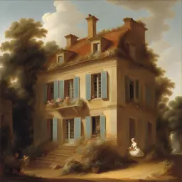 a house by Jean-Honoré Fragonard