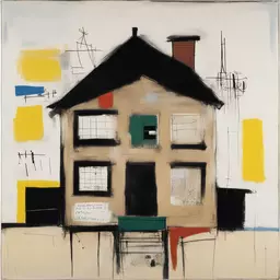 a house by Jean-Michel Basquiat