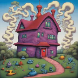 a house by Jim Woodring