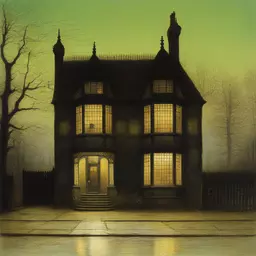 a house by John Atkinson Grimshaw