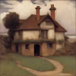 a house by John William Waterhouse