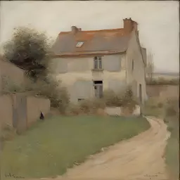 a house by Jules Bastien-Lepage