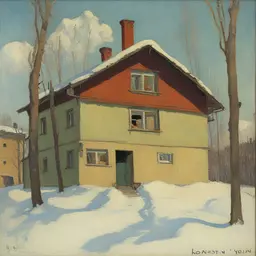 a house by Konstantin Yuon