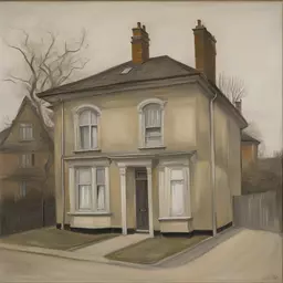 a house by Lucian Freud