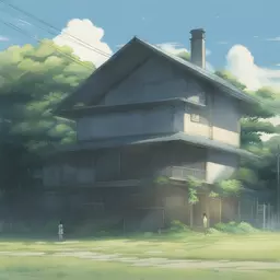 a house by Makoto Shinkai