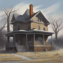 a house by Mort Kunstler