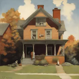 a house by Norman Rockwell