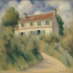 a house by Pierre-Auguste Renoir