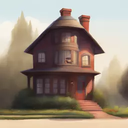 a house by Pixar Concept Artists