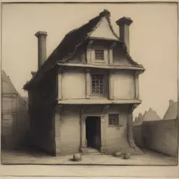 a house by Rembrandt Van Rijn