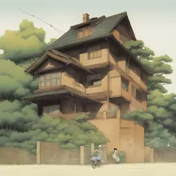 a house by Satoshi Kon